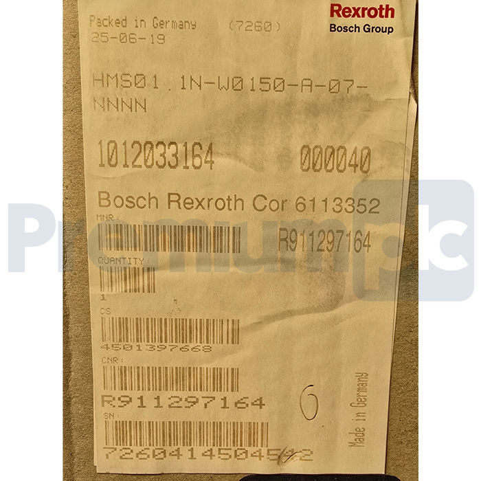 Rexroth Indramat HMS01.1N-W0150-A-07-NNNN | R911297164 Single-Axis Inverter NSMP