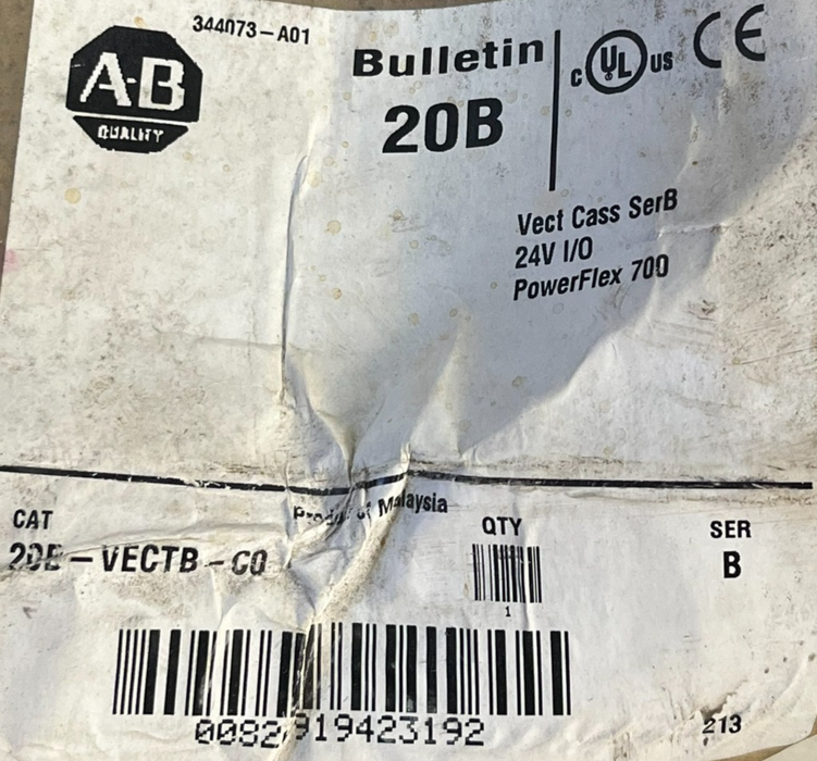 Allen Bradley 20B-VECTB-C0/B PowerFlex 700 VC Cassette | 24V DC I/O | Series B