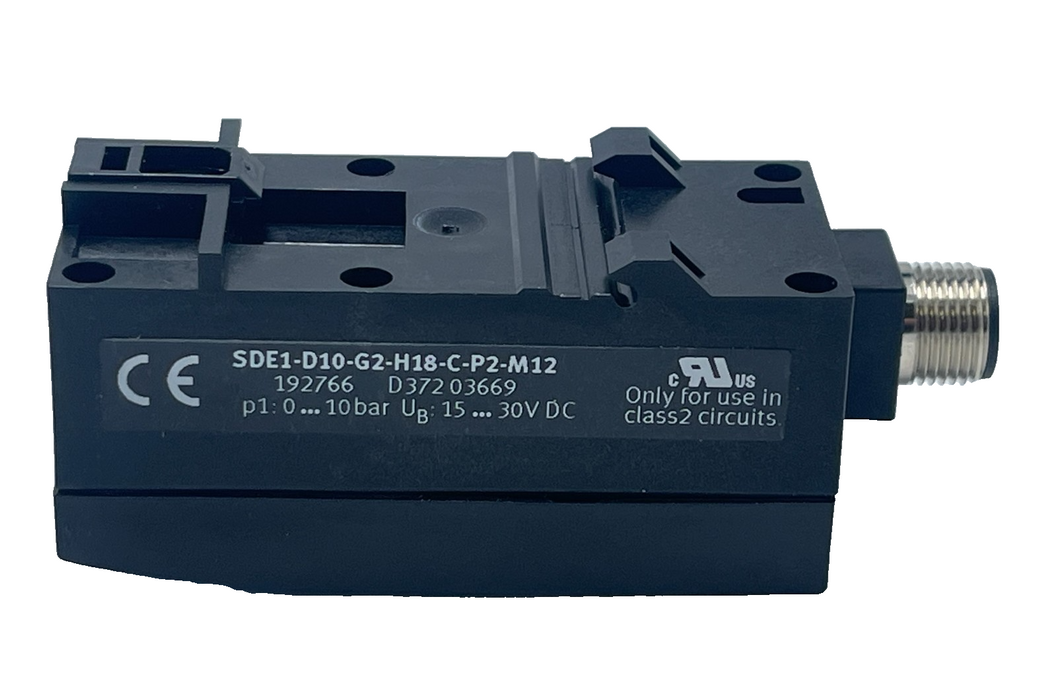 FESTO SDE1-D10-G2-H18-C-P1-M8 PRESSURE SENSOR 192030 0-10 Bar PNP Backlit LCD