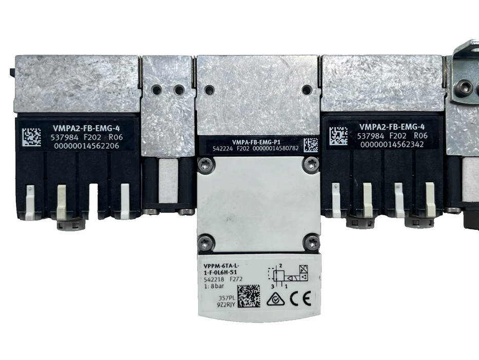 FESTO ASSEMBLY: MPA-S Manifold 2x VPPM-6TA Valves 3x VMPA2 Solenoids 7/8" Supply