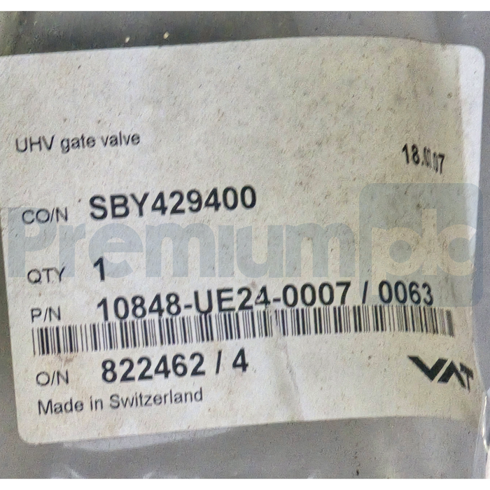 VAT 10848-UE24 10.8 UHV Gate Valve w/Actuator DN 250 (10") 10848-UE24-0007/0063