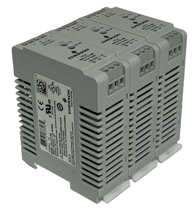 Lot of 3 Emerson SolaHD SVL 4-12-100 DIN Rail Power Supplies 12V 4A 48W