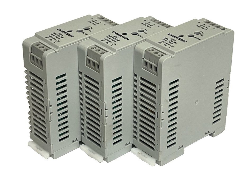 Lot of 3 Emerson SolaHD SVL 4-12-100 DIN Rail Power Supplies 12V 4A 48W