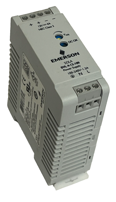 Lot of 3 Emerson SolaHD SVL 4-12-100 DIN Rail Power Supplies 12V 4A 48W