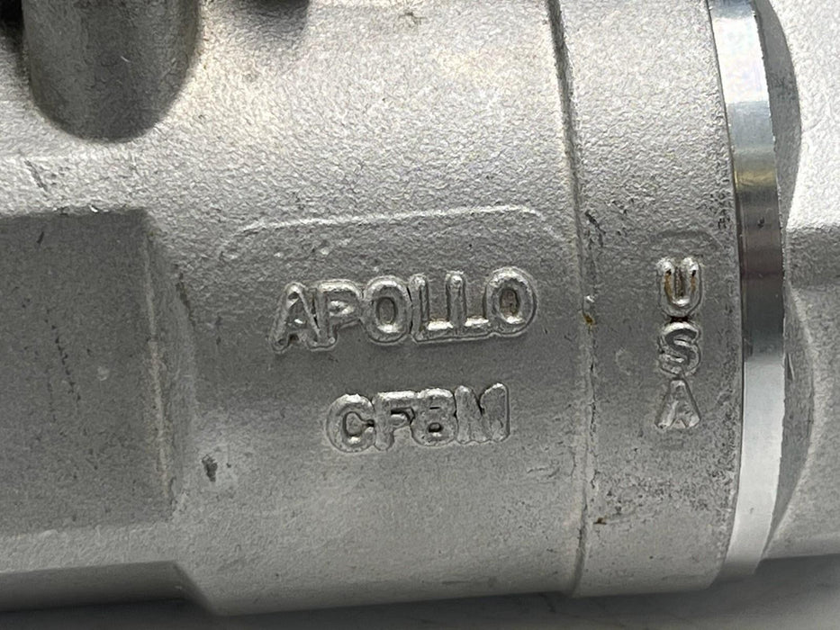 Apollo 76-507-01 Stainless Steel Ball Valve 1-1/2", Spring Return Deadman Handle