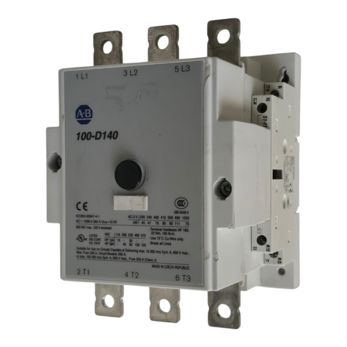Allen Bradley 100-D140D11 /B IEC Contactor 3PH 140A 600V 110/120V-Coil 100-D140