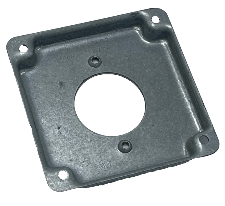 Lot of 4 RACO 812C 2-GFCI 6.5 cu. in. Steel Square Exposed Work Covers - NEW