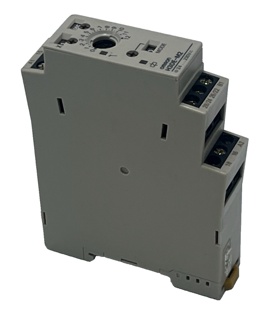 Omron H3DE-M2 Multi-Function Timer Relay 24-230V AC/DC DPDT DIN Rail Mount