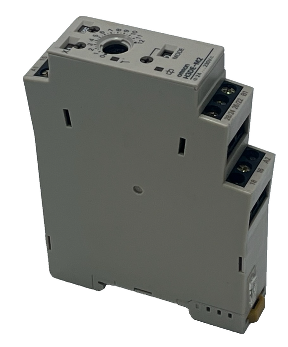 Omron H3DE-M2 Multi-Function Timer Relay 24-230V AC/DC DPDT DIN Rail Mount