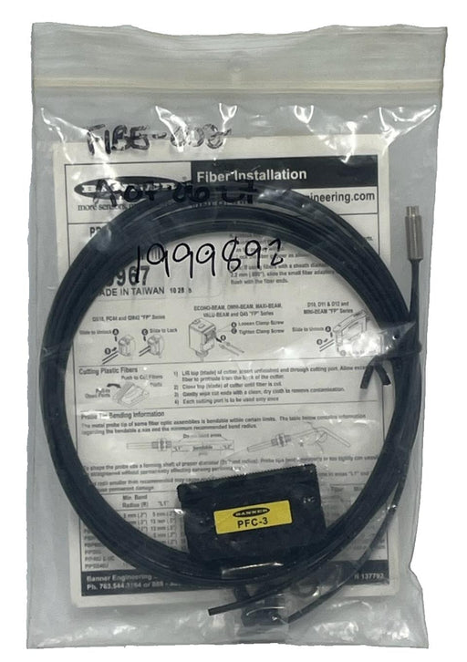 Banner Engineering PBT46U Diffuse Plastic Fiber Optic Cable 25967 M6 Thread