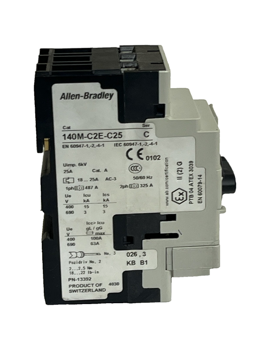 Allen-Bradley 140M-C2E-C25 Circuit Breaker Ser. C | 18-25A | Motor Protection