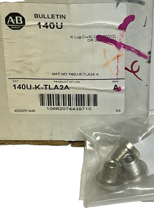 Allen-Bradley 140U-K-TLA2A Ser. A Lug Kit | Terminal Connector 140UKTLA2A/A