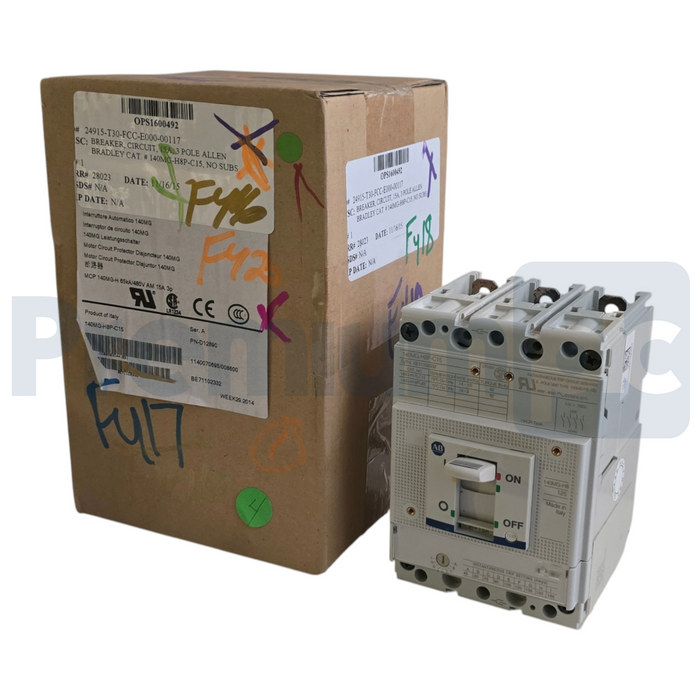 Allen-Bradley 140MG-H8P-C15 /A Motor Circuit Protector MCP 15A 3P 65kA 480V NSMP