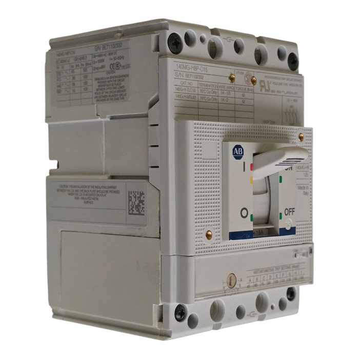Allen-Bradley 140MG-H8P-C15 /A Motor Circuit Protector MCP 15A 3P 65kA 480V NSMP