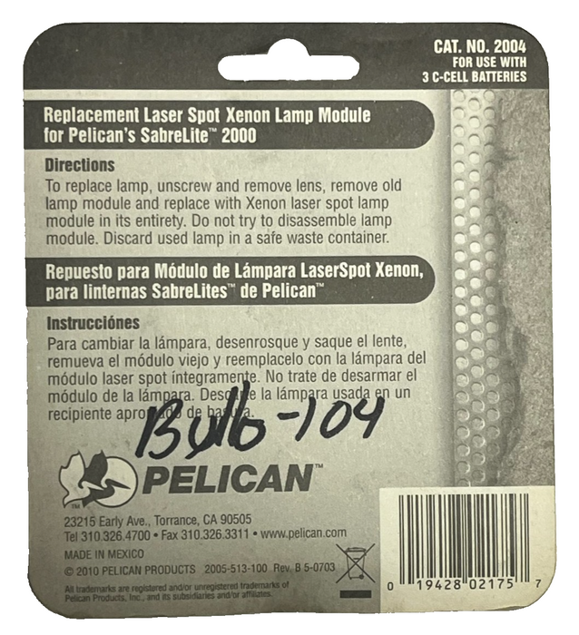 Lot of 3 Pelican 2004 SabreLite 2000 Replacement Lamp Modules Xenon - New