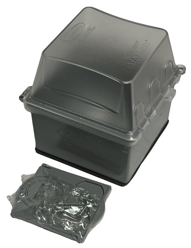 TayMac MM7420 2-Gang Weatherproof In-Use Cover Extra Duty 55-in-1 Gray/Clear