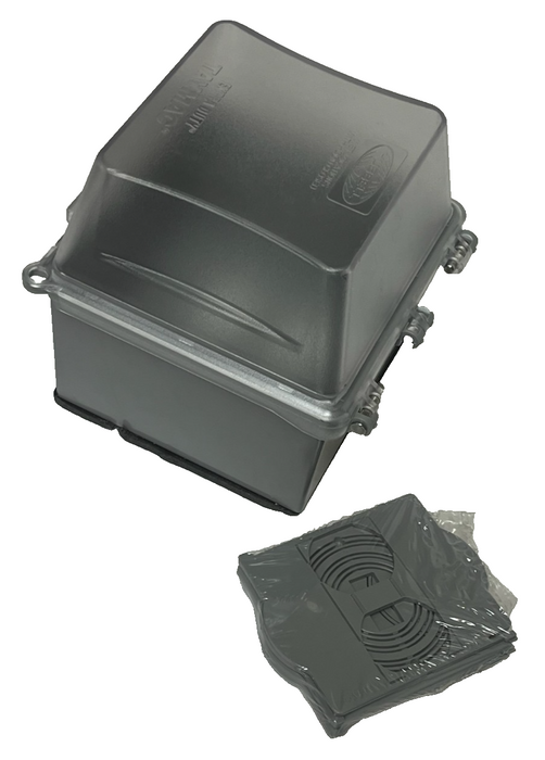 TayMac MM7420 2-Gang Weatherproof In-Use Cover Extra Duty 55-in-1 Gray/Clear