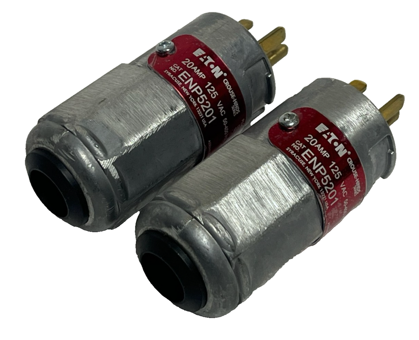 Box of 2 Eaton Crouse-Hinds ENP5201 Ark-Gard 2 Series Plugs | 20A 125V ,  NSMP