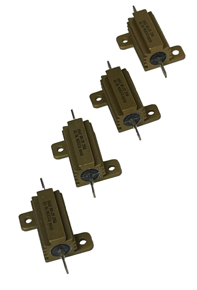 Lot of 4 Dale NH-25 25W 1 Ohm 1% Non-Inductive Wirewound Resistor New Surplus