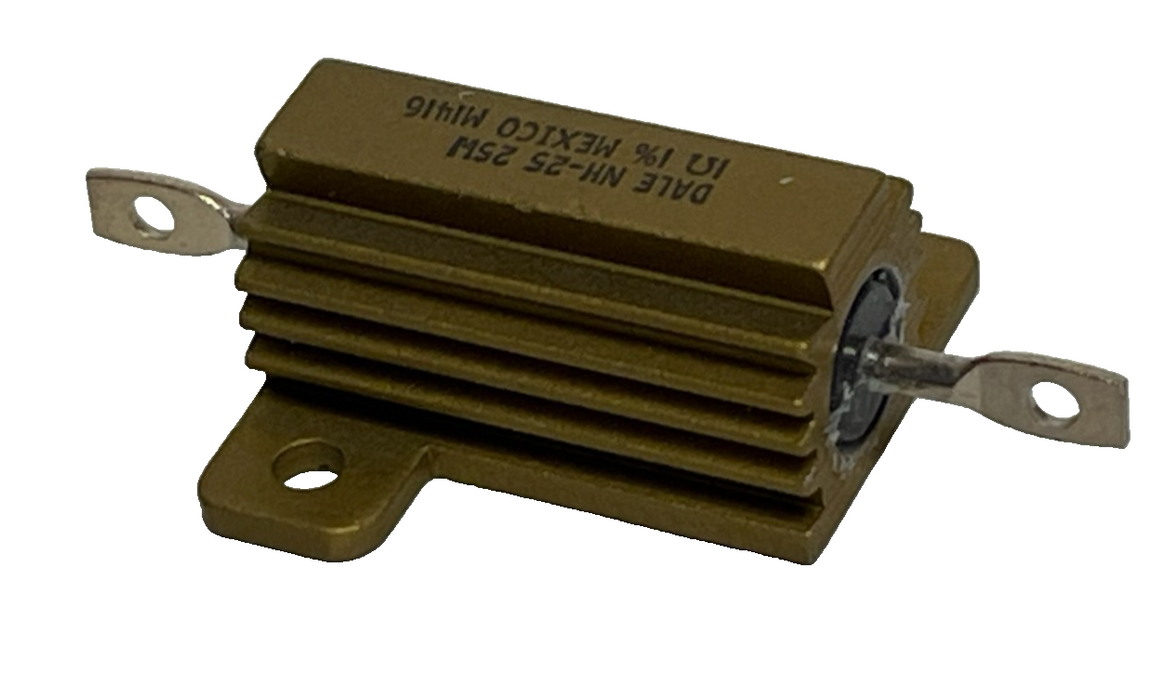 Lot of 4 Dale NH-25 25W 1 Ohm 1% Non-Inductive Wirewound Resistor New Surplus
