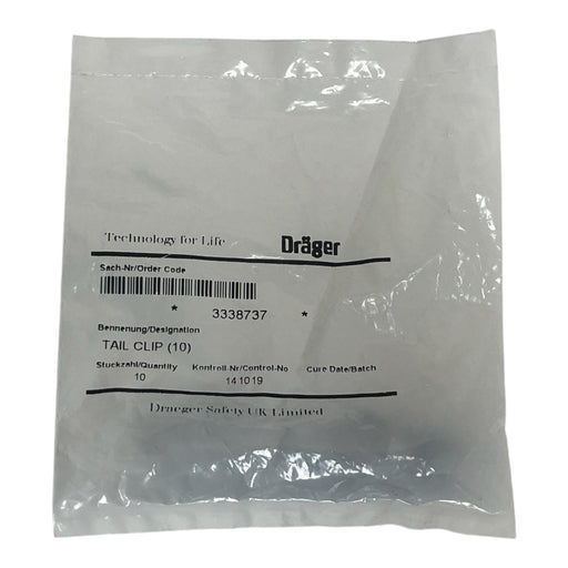 Lot of 10 Dräger 3338737 Tail Clip for Plus LDV SCBA  New Surplus Factory Sealed
