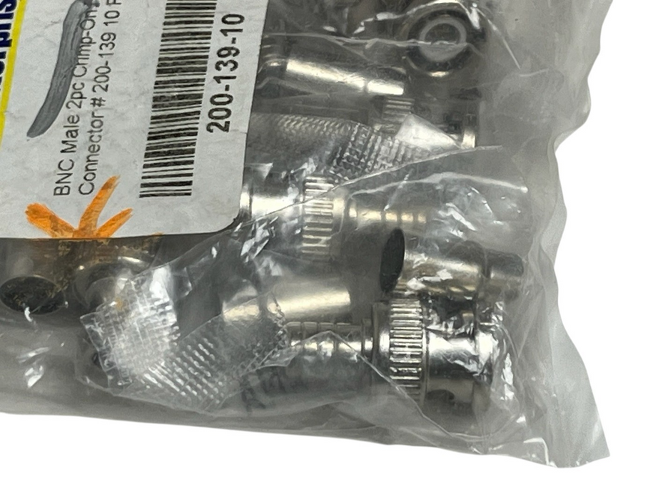 (10) Valley Enterprises #200-139 BNC Connectors for RG6 Coax - NSFS
