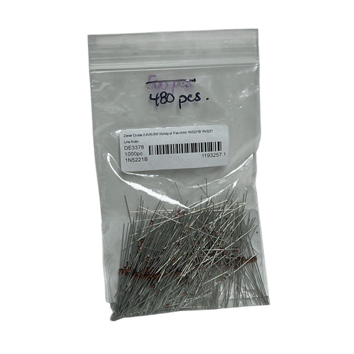 (480 PCS) Vishay Fairchild 1N5221B Zener Diode 2.4V 0.5W (1/2W) New Surplus