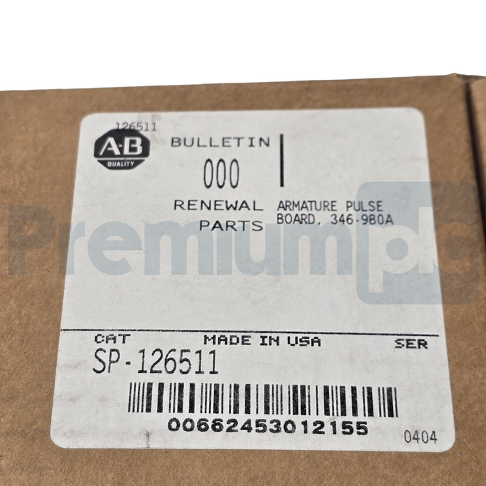 Allen-Bradley SP-126511 | 126511 Armature Pulse Board 1395 Drive 346-980A NSFS
