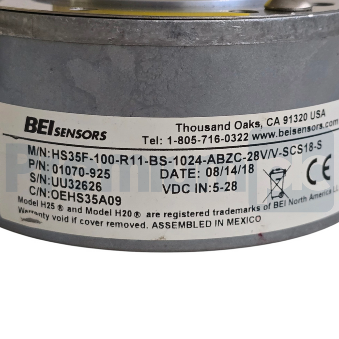 BEI Sensors HS35F-100-R11-BS-1024-ABZC-28V/V-SCS18-S Rotary Encoder 01070-925