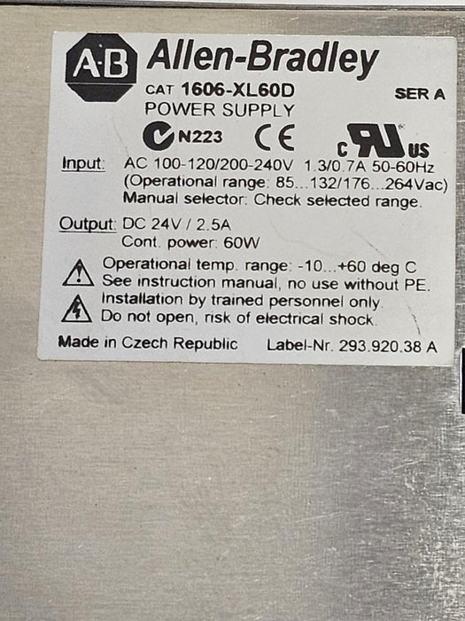 NIB ALLEN BRADLEY 1606-XL60D DC POWER SUPPLY 1606XL60D SER. A