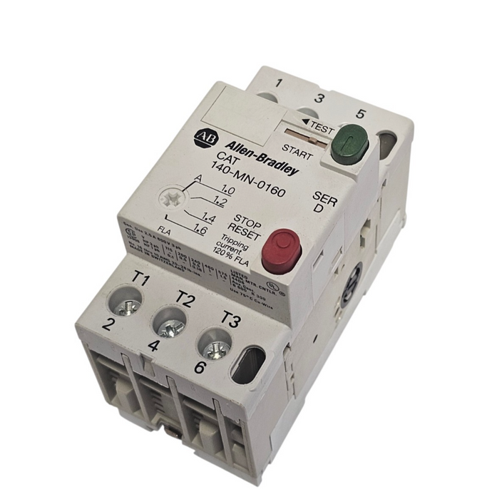 NIB ALLEN BRADLEY 140-MN-0160 STARTER MOTOR PROTECTOR 1-1.6 AMP SERIES. D