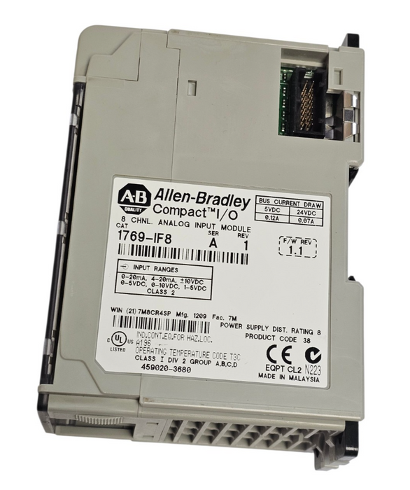 ALLEN BRADLEY 1769-IF8 SER. A REV. 1 COMPACT I/O MODULE 1769IF8 F/W REV. 1.1