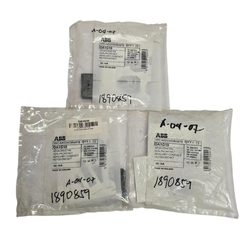 LOT OF 3 NEW ABB 1SCA022353R4970 AUXILIARY CONTACTS OA1G10