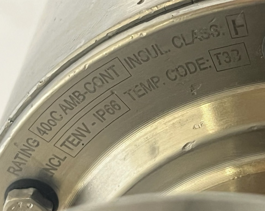Van der Graaf TM127A25-675NB-STM Stainless Steel Drum Motor | 0.75HP 460V 3PH