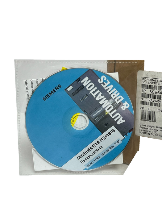 Siemens 6SE6400-1PC00-0AA0 MICROMASTER 4 PC-Inverter Connection Kit W/ Software