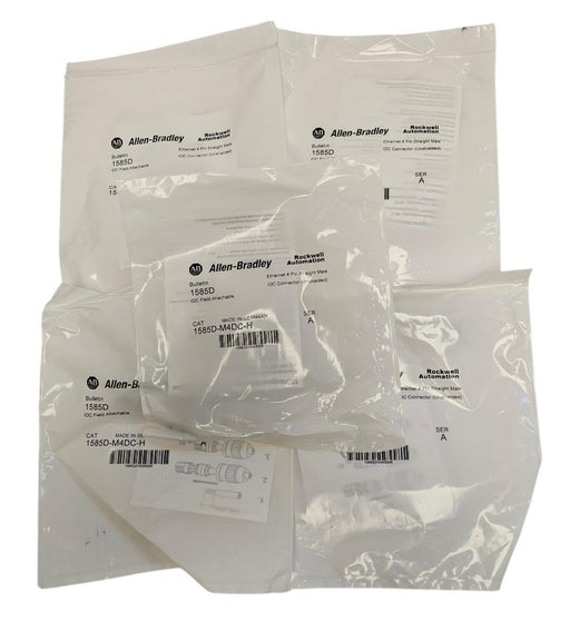 LOT OF 5 NEW ALLEN BRADLEY 1585D-M4DC-H IDC FIELD ATTACHABLE CONNECTORS SER. A