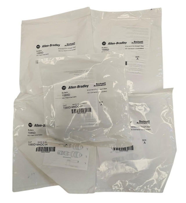 LOT OF 5 NEW ALLEN BRADLEY 1585D-M4DC-H IDC FIELD ATTACHABLE CONNECTORS SER. A