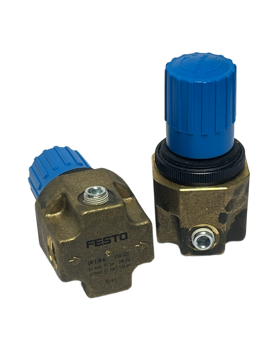 Lot of 2 Festo LR-1/8-G Pneumatic Pressure Regulator 159505 , NSMP