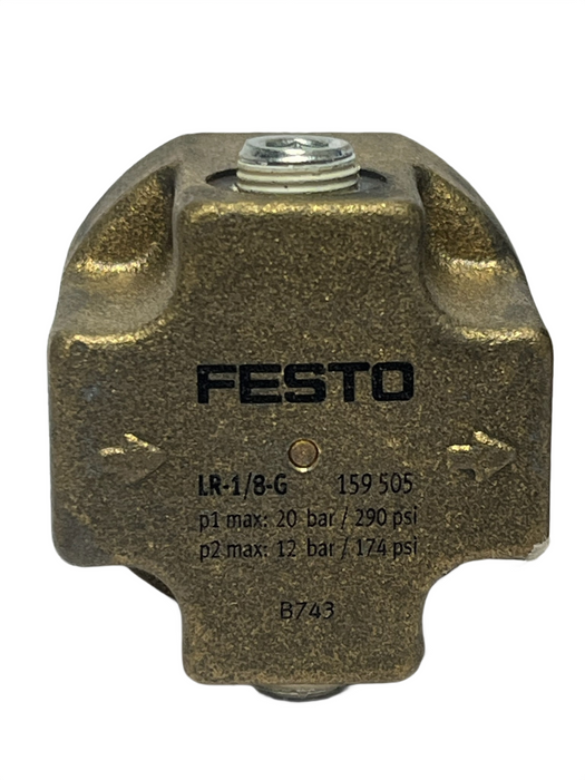 Lot of 2 Festo LR-1/8-G Pneumatic Pressure Regulator 159505 , NSMP