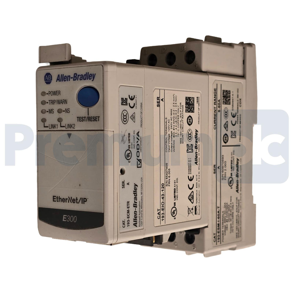 Allen-Bradley E300 Overload Relay 193-ESM-I-60A-T | 193-EIO-43-120 | 193-ECM-ETR