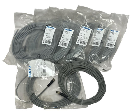 Lot of 7 Festo NEBU-M8G3-K-10-LE3 Connecting Cable M8 3-Pin 10m NEW