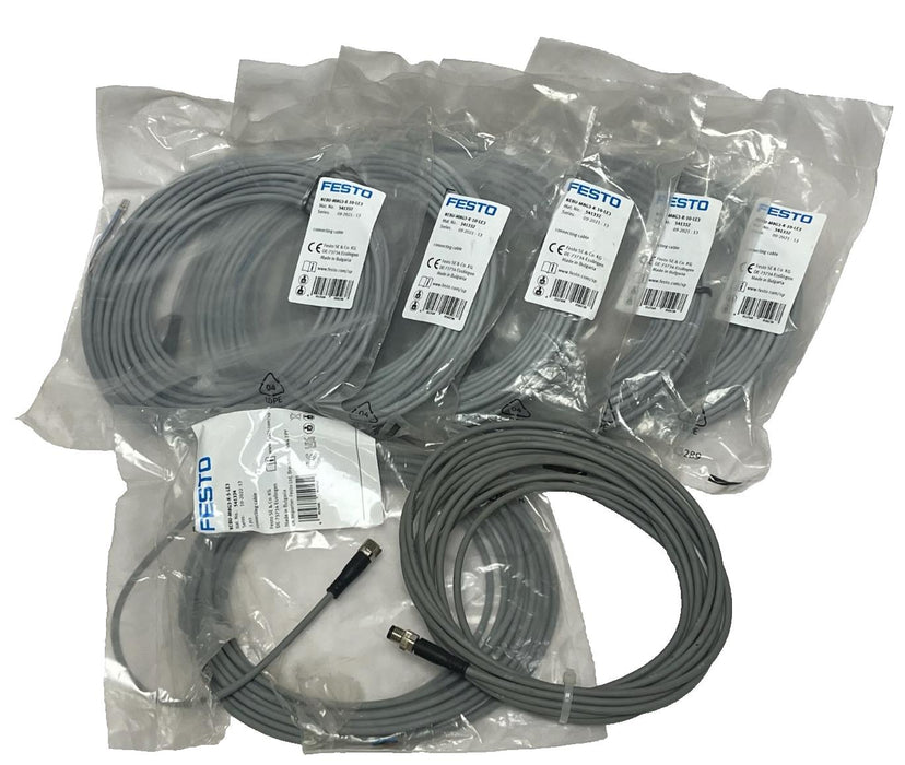 Lot of 7 Festo NEBU-M8G3-K-10-LE3 Connecting Cable M8 3-Pin 10m NEW