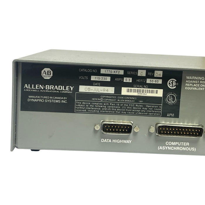 Allen-Bradley 1770-KF2 Series C Rev 04 DH+ Communication Interface - Tested