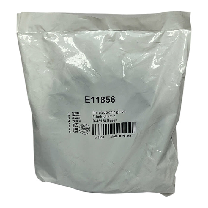 ifm electronic E11856 Female Cordset M12 8-Pole 15m PUR - New Surplus Sealed