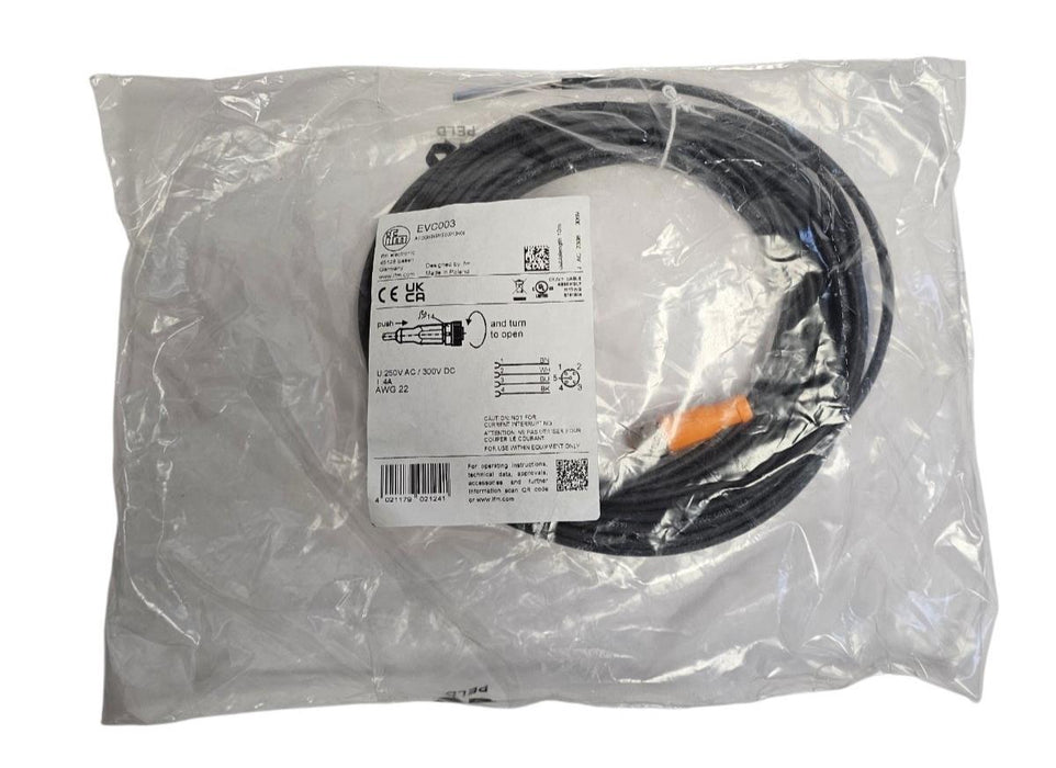 NEW IFM ADOGH040MSS0010H04 CONNECTING CABLE EVC003 LENGTH 10M
