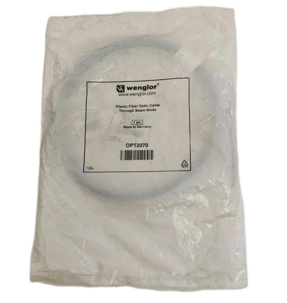 NEW WENGLOR OPT2070 PLASTIC FIBER OPTIC CABLE THROUGH BEAM MODE 2M LENGTH