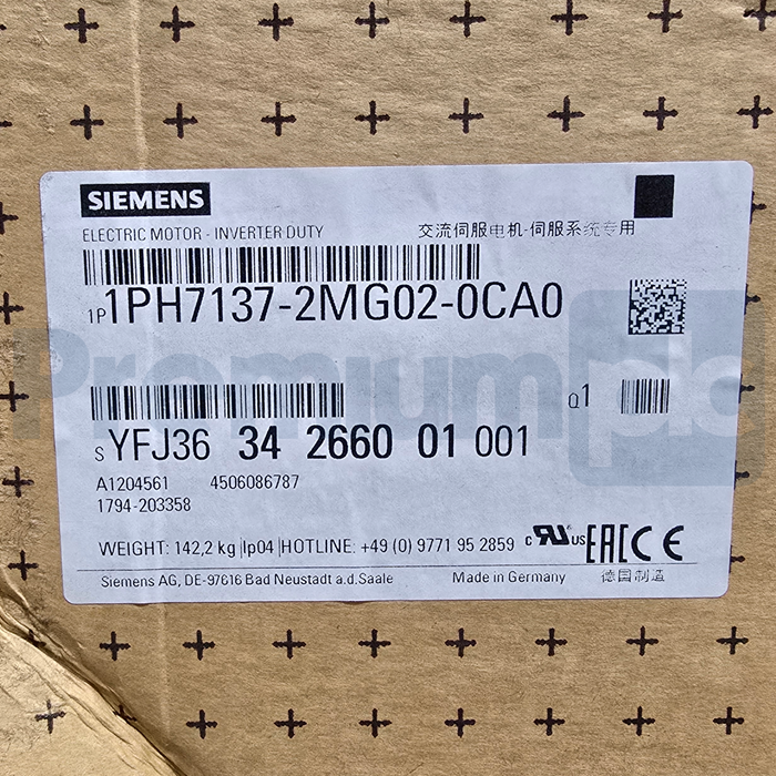 Siemens 1PH7137-2MG02-0CA0 SIMOTICS M CNC Spindle Servo Motor  28-30kW NSMP