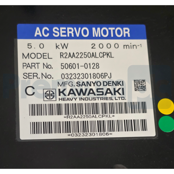 Kawasaki Sanyo Denki 50601-0128 | R2AA2250ALCPKL B Series Robot Servo Motor 5kW