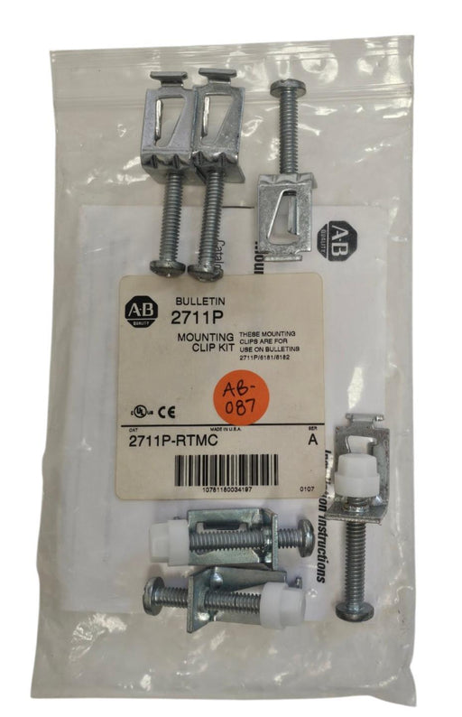 NEW ALLEN BRADLEY 2711P-RTMC MOUNTING CLIP KIT 2711PRTMC SER. A (PACK OF 6)