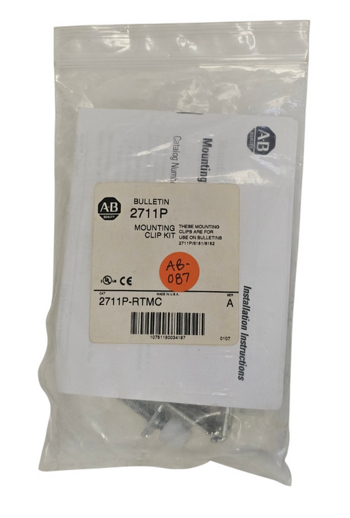 NEW ALLEN BRADLEY 2711P-RTMC MOUNTING CLIP KIT 2711PRTMC SER. A (PACK OF 6)